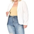 thumbnail image 1 of Women's Plus Size Casual Long Sleeve Fitted Solid Open Blazer Jacket, 1 of 5