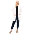 thumbnail image 1 of Women's Plus Size Casual Long Sleeve Loose Fit Solid Side Pockets Open Cardigan, 1 of 5