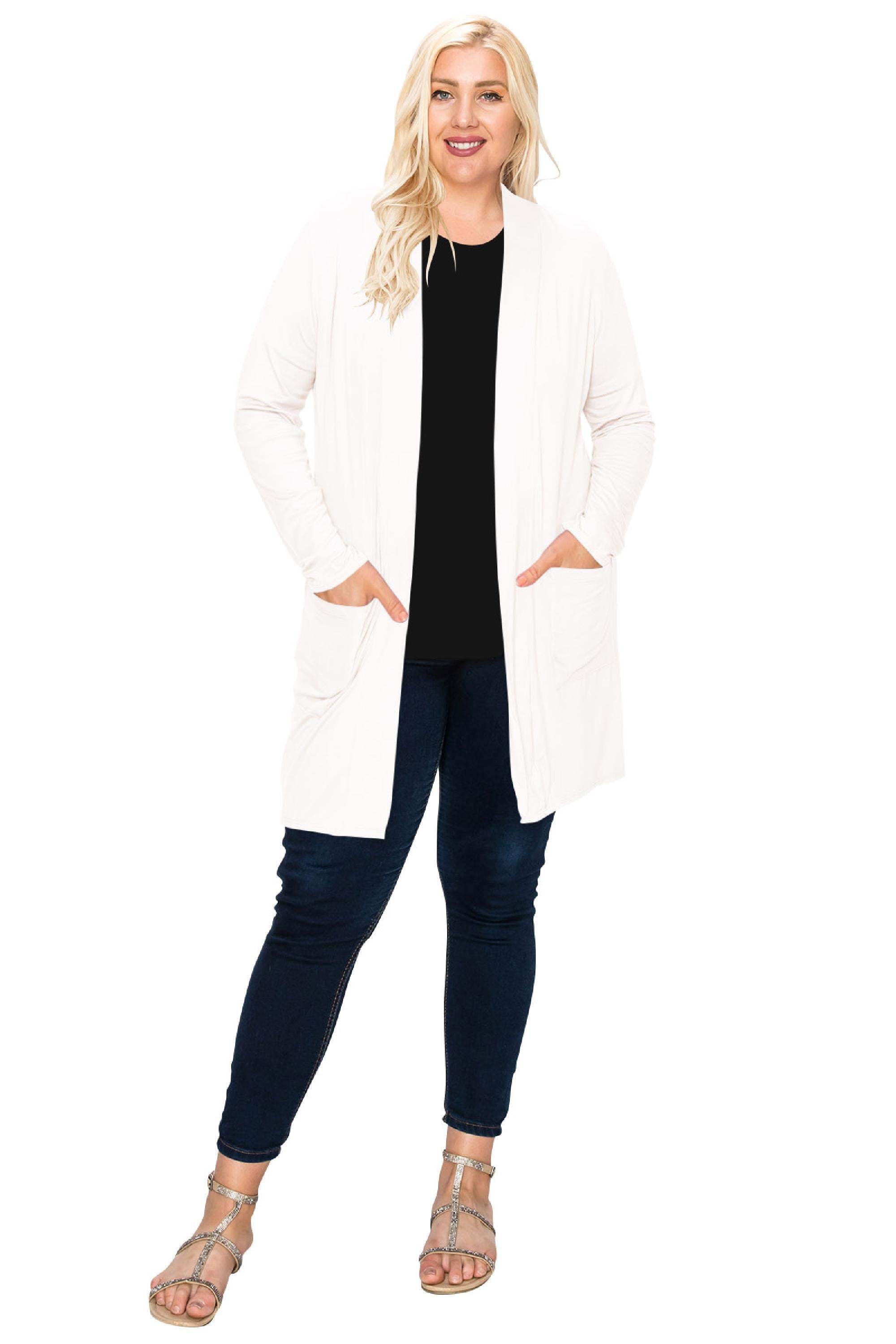 Solid Color Casual Long Sleeve Loose Pocket Cardigan