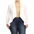 thumbnail image 1 of Women's Plus Size Casual Long Sleeve Open Front Jacket Blazer Made in USA, 1 of 4