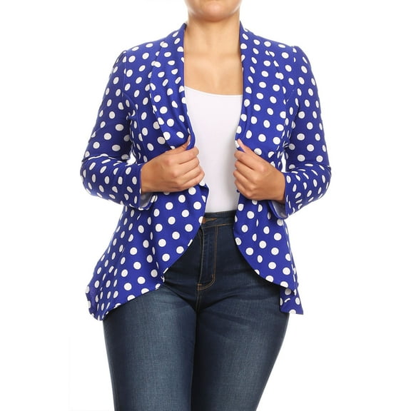 Women's Plus Size Casual Long Sleeve Open Front Jacket Blazer