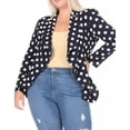 thumbnail image 1 of Women's Plus Size Casual Long Sleeves Open Front Polka Dot Blazer Jacket Made in USA, 1 of 5