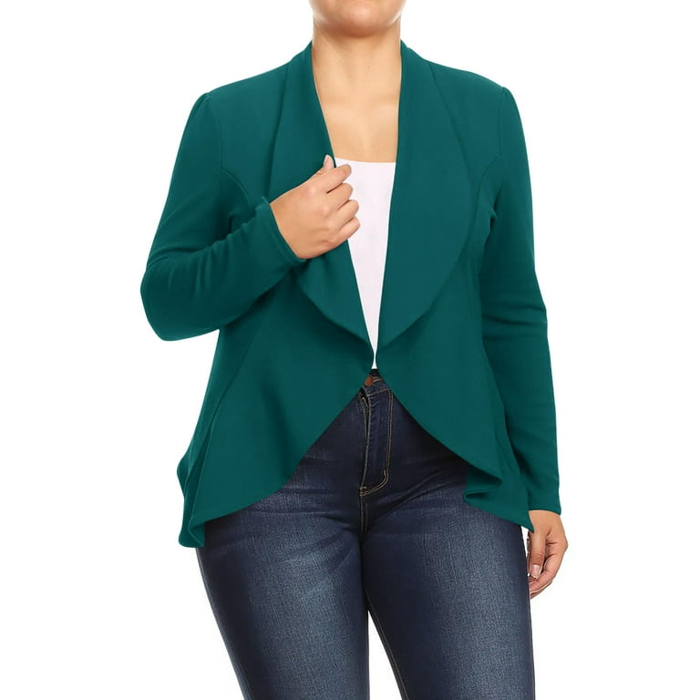 Olyvenn Womens Plus Size Blazer Women's Casual Blazer Open Front Lapel Long  Sleeve Gradient Print Pocket Suit Work Office Jackets Blazer Multi-color 4  