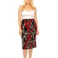 thumbnail image 1 of Women's Plus Size Casual Pull On High Waist Printed Midi Pencil Skirt, 1 of 4