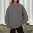 thumbnail image 1 of Women's Plus Size Casual Pullover, No Hood Crewneck Sweatshirt, Soft Long Sleeve Top, Loose Fit Comfort Wear, Oversized Everyday Blouse for Women Grey XXL, 1 of 5
