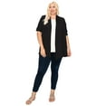 thumbnail image 1 of Women's Plus Size Casual Short Sleeve Open Front Cardigan, 1 of 3