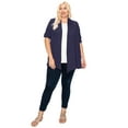 thumbnail image 1 of Women's Plus Size Casual Short Sleeve Open Front Cardigan, 1 of 3