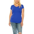 thumbnail image 1 of Women's Plus Size Casual Short Sleeve V-Neck Basic T-Shirt Top, 1 of 3