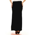 thumbnail image 1 of Moa Collection Women's Plus Size Casual Solid High Waisted A -line Maxi Skirt with an elastic Waistband, 1 of 6