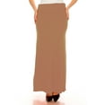 thumbnail image 1 of Moa Collection Women's Plus Size Casual Solid High Waisted A -line Maxi Skirt with an elastic Waistband, 1 of 6