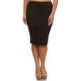 thumbnail image 1 of Moa Collection Women's Plus Size Casual Solid Pencil Midi Skirt, 1 of 4