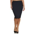 thumbnail image 1 of Moa Collection Women's Plus Size Casual Solid Pencil Midi Skirt, 1 of 4