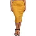 thumbnail image 1 of Moa Collection Women's Plus Size Casual Solid Pencil Midi Skirt, 1 of 4