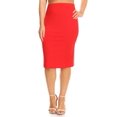 thumbnail image 1 of Women's Plus Size Casual Solid Pencil Skirt, 1 of 3