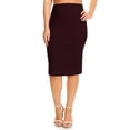 thumbnail image 1 of Women's Plus Size Casual Solid Pencil Skirt, 1 of 3