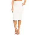 thumbnail image 1 of Women's Plus Size Casual Solid Pencil Skirt, 1 of 3