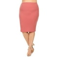 thumbnail image 1 of Moa Collection Women's Plus Size Casual Stretch Pull On Bodycon Pencil Midi Skirt, 1 of 6