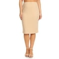 thumbnail image 1 of Moa Collection Women's Plus Size Casual Stretch Pull On Bodycon Pencil Midi Skirt, 1 of 6