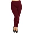 thumbnail image 1 of Women's Plus Size Casual Workout Active Yoga Slim Elastic Band Solid Cotton Leggings, 1 of 3