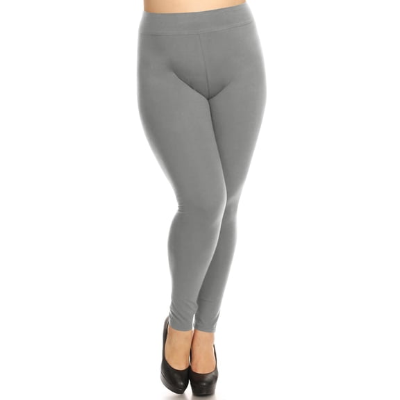 Women's Plus Size Casual Workout Active Yoga Slim Elastic Band Solid Cotton Leggings