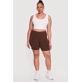 thumbnail image 1 of Women's Plus Size Cell Phone Pocket Shorts, 1 of 5