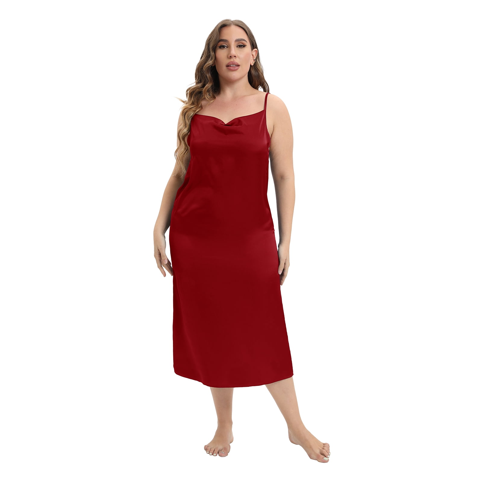 Plus size cami slip dress sales