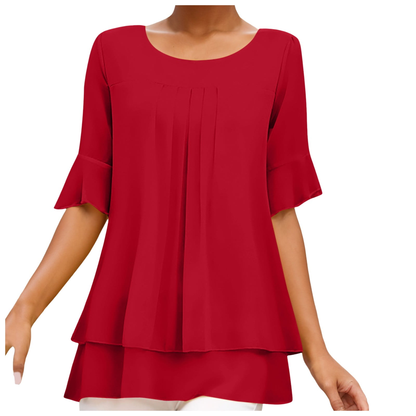 Chiffon shirt plus size sale