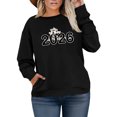thumbnail image 1 of Women's Plus Size Christmas 2026 New Year Printed Sweatshirt, Long Sleeve Casual Pullover Top, HAPPY NEW YEAR Graphic Fashion Hoodie,Black,3XL, 1 of 5