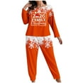 thumbnail image 1 of Women's Plus Size Christmas Long Sleeve Pj Set Soft 2 Piece Loungewear Sleepwear with Jogger Pants, 1 of 3