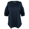 thumbnail image 1 of Women's Plus Size Cold-Shoulder Keyhole Top-I-2X, 1 of 5