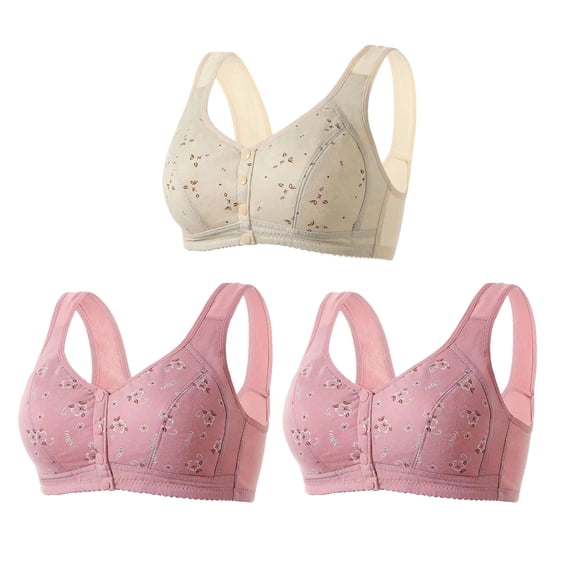 Women's Plus Size Comfortable Breathable Underwire Bras Lace Cover Push-Up Underwear