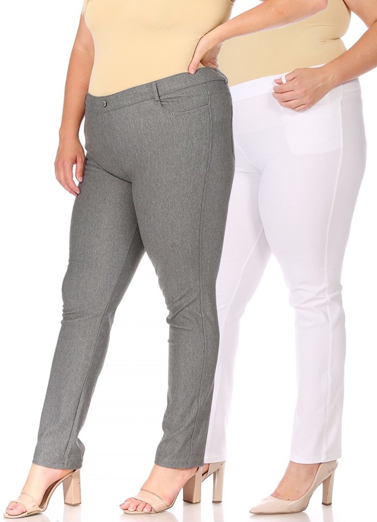 Plus size gray jeggings hotsell