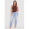 thumbnail image 1 of Women's Plus Size Compression Rib High Neck Tank Top, 1 of 4