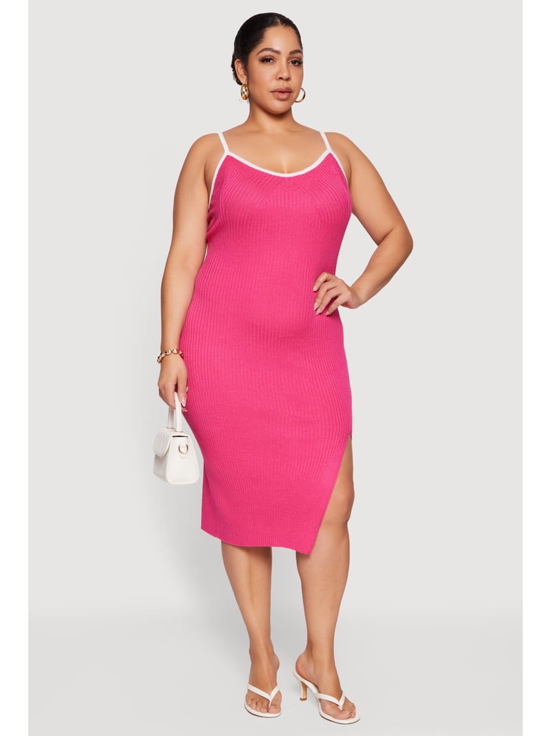 rib knit cami dress Navy Rib Detail Knitted Cami Dress | WHISTLES