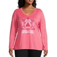 thumbnail image 1 of Women's Plus Size Cooldri Long Sleeve Graphic V-neck, 1 of 5