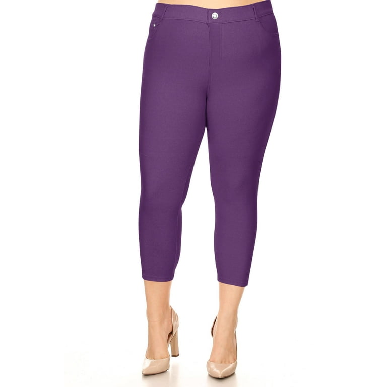Plus size 2025 purple jeggings