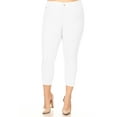 thumbnail image 1 of Women's Plus Size Capri Jeggings - Cotton Blend, 5-Pocket Skinny Pants (XL-XXXL, 1 of 5