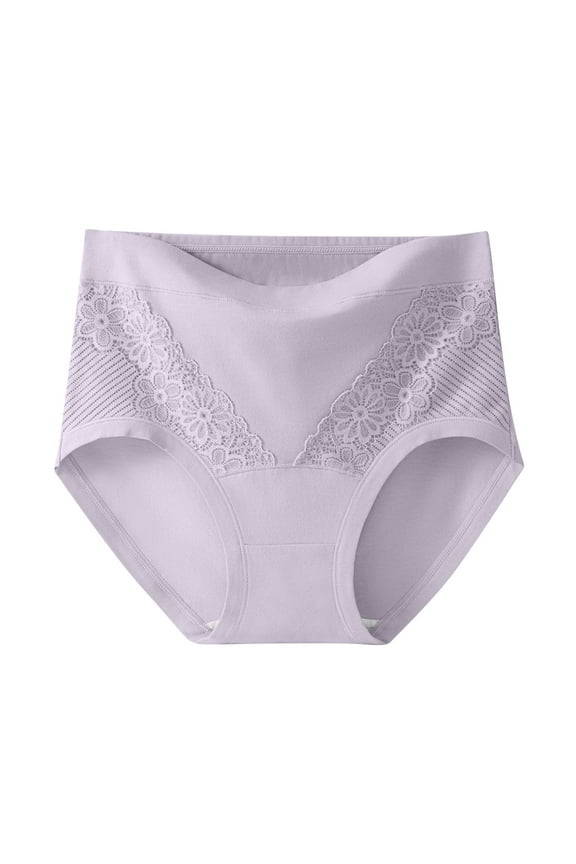 Women's Plus Size Cotton Briefs High Waisted Loose Fit Underwear for Seniors Soft Comfort Breathable Panties Elderly Daily Essential