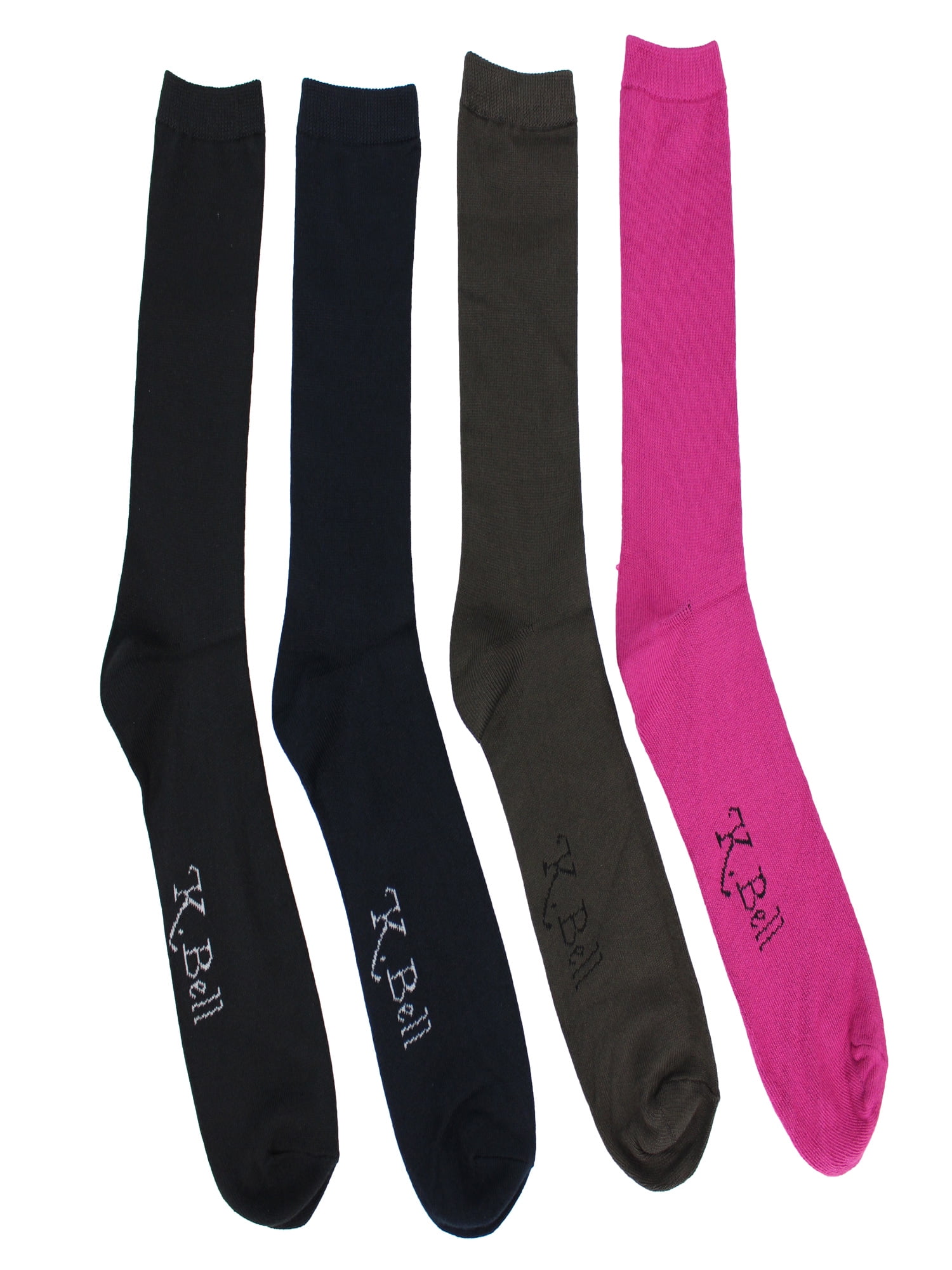 Women's Plus Size Crew Socks (4 Pair) Fits Shoe Size 6-12