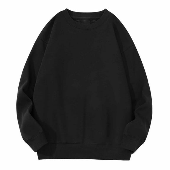 Women's Plus Size Crewneck Sweatshirt Everyday Comfort Round Neck Long Sleeve Top