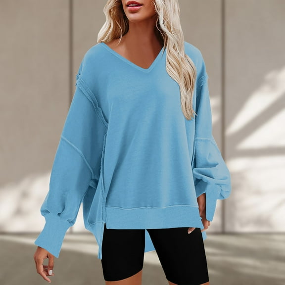 Women's Plus Size Crewneck Sweatshirt Fleece Lined Casual Fall Fashion Pullover