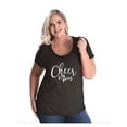 thumbnail image 1 of Women's Plus Size Curvy T-Shirt - Cheer Mom, 1 of 5