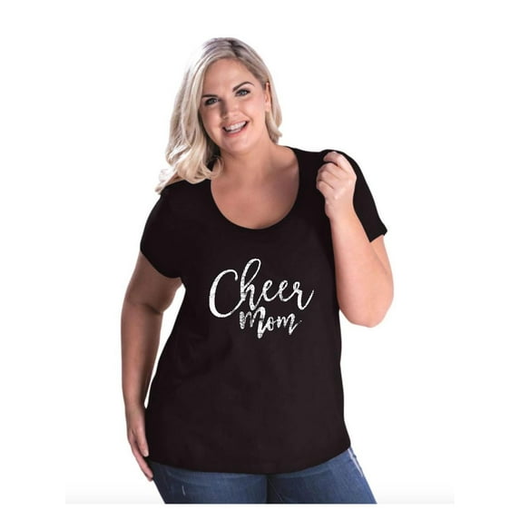 Women's Plus Size Curvy T-Shirt - Cheer Mom