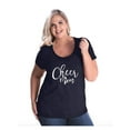 thumbnail image 1 of Women's Plus Size Curvy T-Shirt - Cheer Mom, 1 of 4