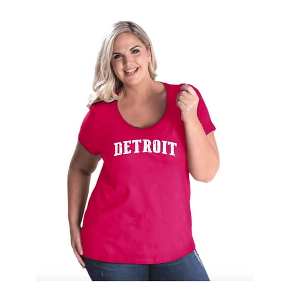Women's Plus Size Curvy T-Shirt - Detroit