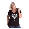 thumbnail image 1 of Women's Plus Size Curvy T-Shirt - Diamond, 1 of 5