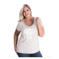 thumbnail image 1 of Women's Plus Size Curvy T-Shirt - Diamond, 1 of 4