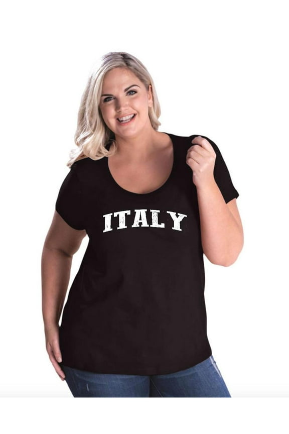 Women's Plus Size Curvy T-Shirt - Italy