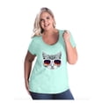 thumbnail image 1 of Women's Plus Size Curvy T-Shirt - Kitty, 1 of 4