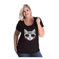 thumbnail image 1 of Women's Plus Size Curvy T-Shirt - Kitty, 1 of 5